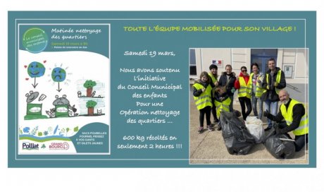 Samedi 19 Mars - Matinée nettoyage des quartiers 