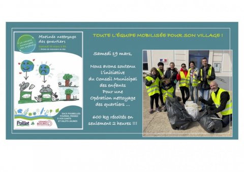 Samedi 19 Mars - Matinée nettoyage des quartiers 